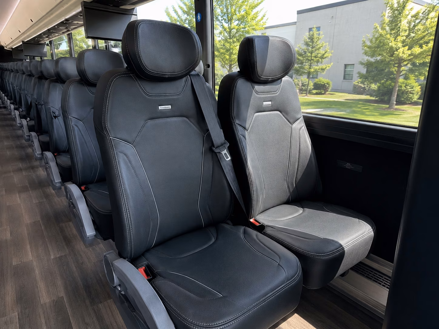 56 passenger charter bus interior