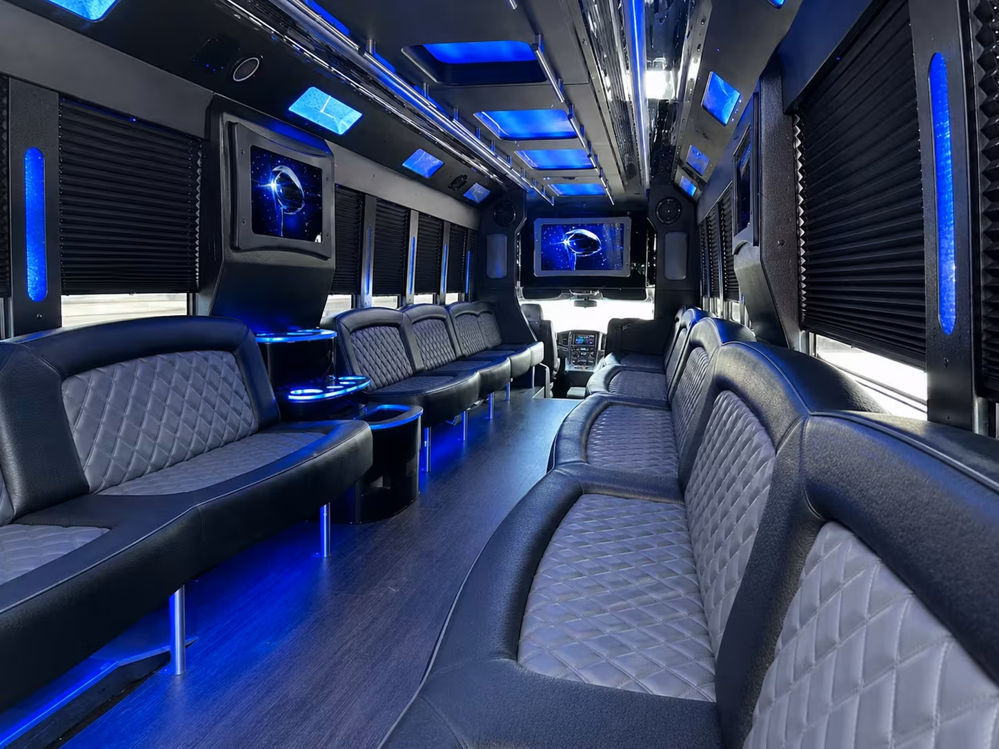 fountain valley bridal party transportation on a party bus
