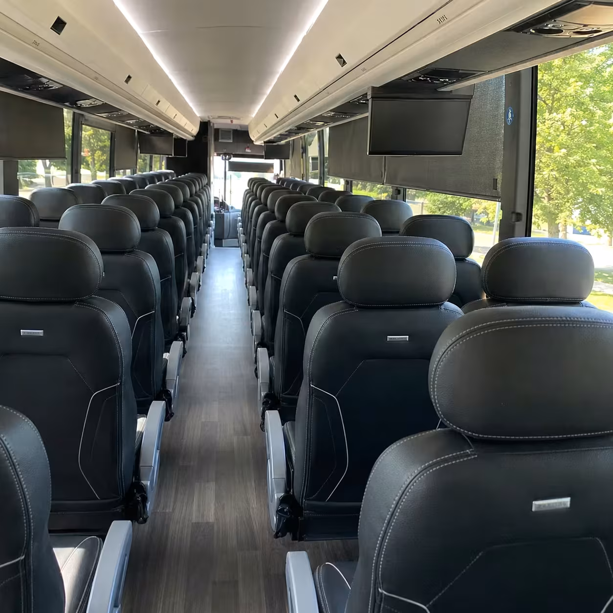 fountain valley charter bus rental interior